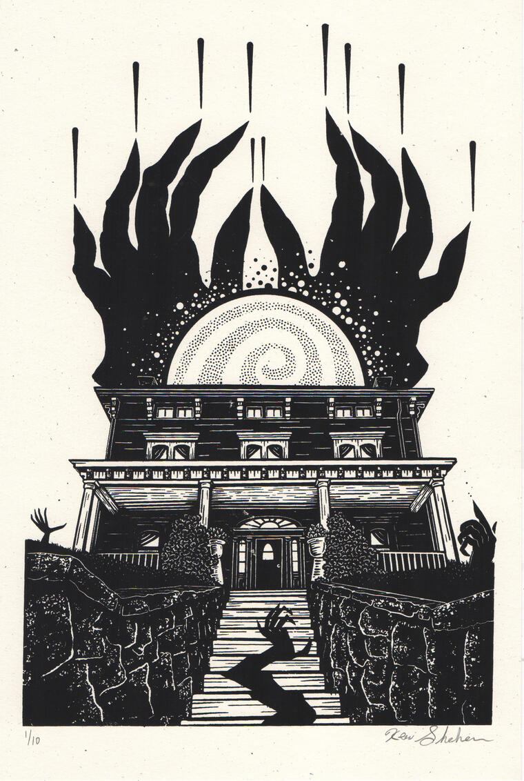 Mystic House, 2020, screenprint