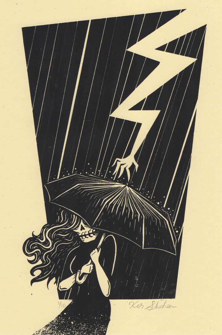 Umbrella, 2020, screenprint